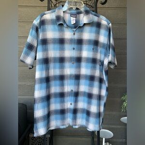 Patagonia Organic Cotton Plaid Shirt Button Up Men’s Size XL